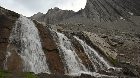 Waterfall Ptarmigan Cirque Trail Stock Footage 284967661