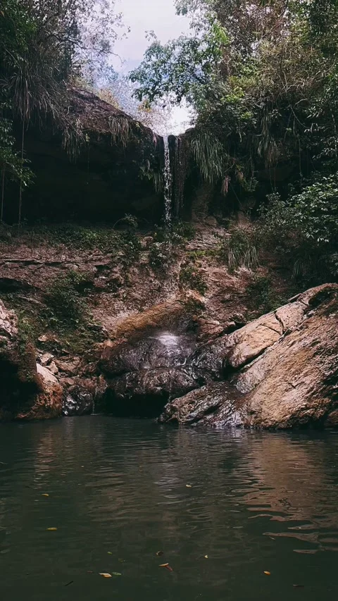 Waterfall in Puerto Rico, flowing, stream, nature, waterfall, mountain,landscape Stock Footage 237018588