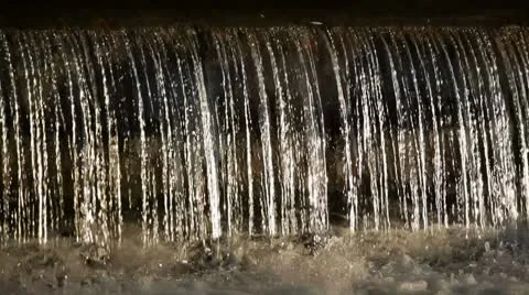 Waterfall of pure water Stock Footage 8909343