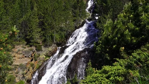  waterfall in the pyrenees Stock Footage 160334420