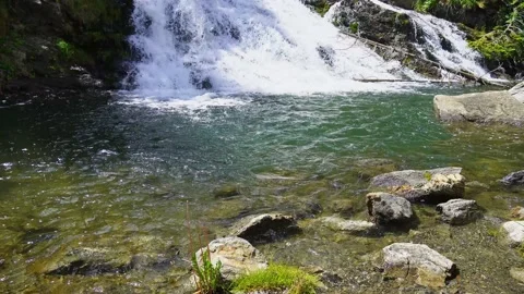  waterfall in the pyrenees Stock Footage 160334457
