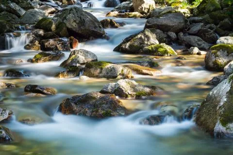 Waterfall at the Pyrenees Foto stock