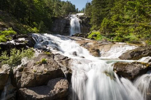 Waterfall at the Pyrenees Foto stock