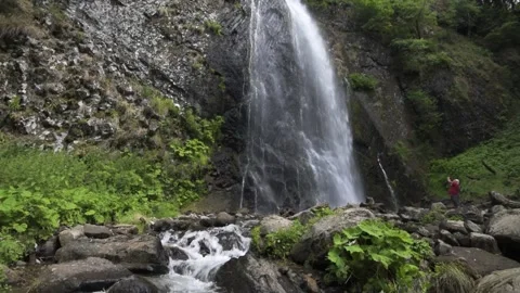 Waterfall of Quereuilh Video stock 256217972