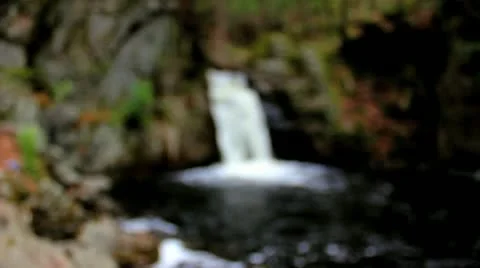 Waterfall Rack Focus Stock Footage 11154960