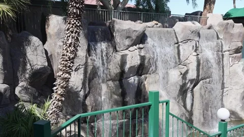 Waterfall-with-Railing Video stock 345838562