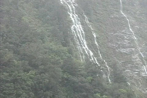 Waterfall in the rain 스톡 동영상 745209