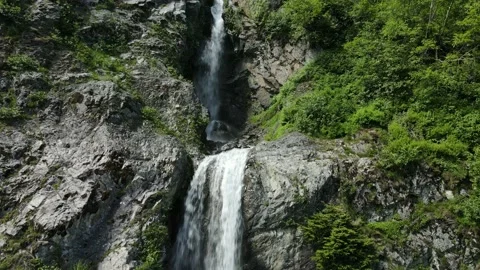 Waterfall in a Rain Forest Stock Footage 169554578