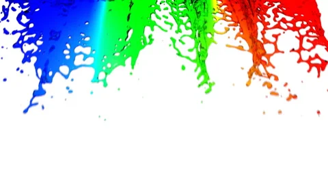Waterfall rainbow HD 1080, Loopable. Alpha. Stock Footage 3948181