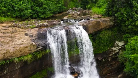 Waterfall in the rainforest, jungle. Stock Footage 223045999