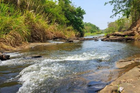 Waterfall rainforest river Stock Photos