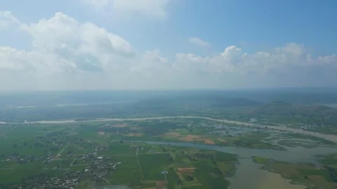 Waterfall Rajdari Devdari and Latif Shah, Chandrprabha  Dam Aerial View Stock Footage 288667038