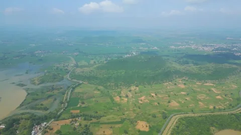 Waterfall Rajdari Devdari and Latif Shah, Chandrprabha  Dam Aerial View Stock Footage 288667238