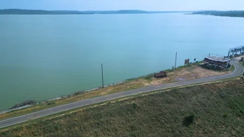 Waterfall Rajdari Devdari and Latif Shah, Chandrprabha  Dam Aerial View Stock Footage 288668057
