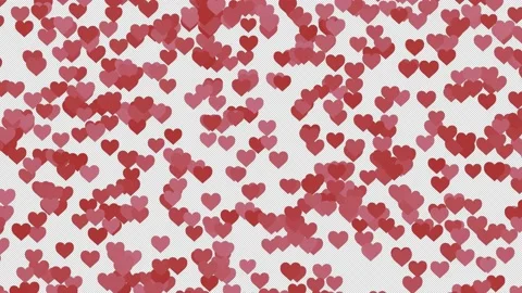 Waterfall of red hearts Stock Footage 231245194