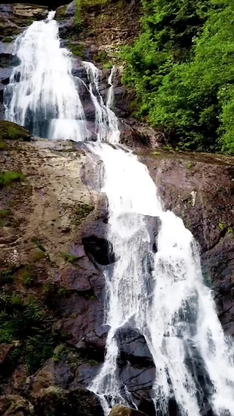 Waterfall refreshing with sounds Stock Footage 271729800
