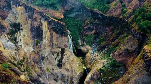 Waterfall at Rinjani Mountain 스톡 동영상 288841492