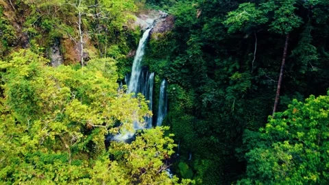 Waterfall at Rinjani Mountain 스톡 동영상 288841711