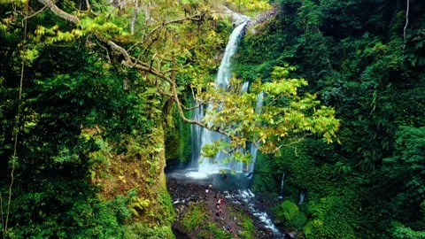 Waterfall at Rinjani Mountain Stock-Footage 288841821