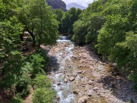 Waterfall &amp; River 1 Foto stock