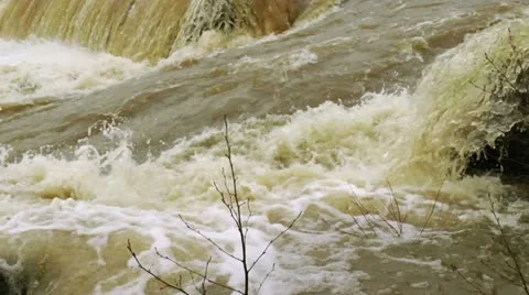 Waterfall in a river 10 Stock Footage 11412751