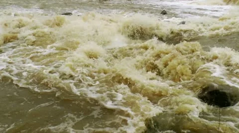 Waterfall in a river 12 Stock Footage 11418918