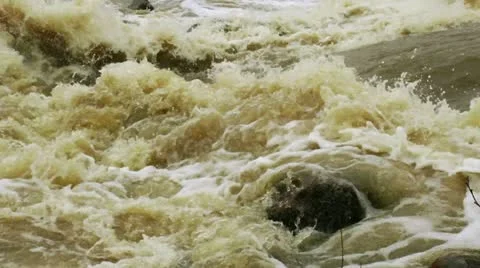 Waterfall in a river 13 Stock Footage 11418916