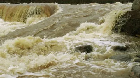 Waterfall in a river 15 Stock Footage 11425376