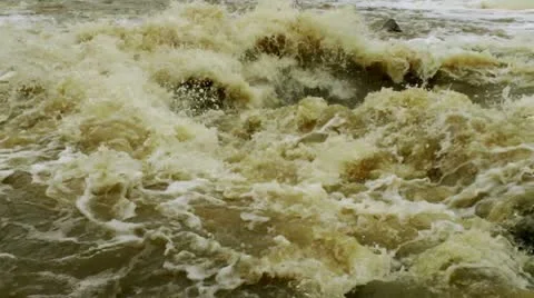 Waterfall in a river 4 Stock Footage 11400071