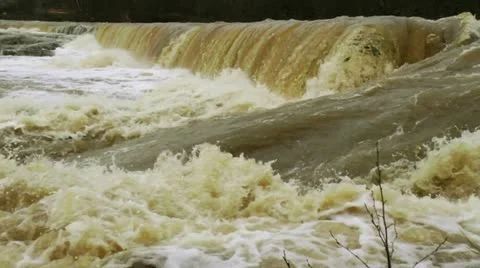 Waterfall in a river 6 Stock Footage 11400037