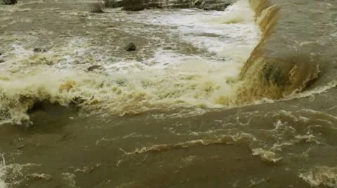 Waterfall in a river 7 Stock Footage 11402835