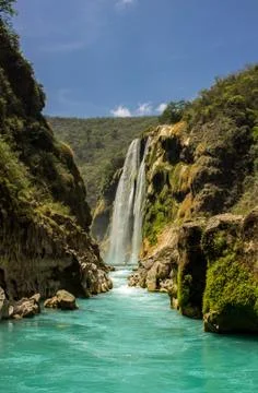 Waterfall river birth Stock Photos