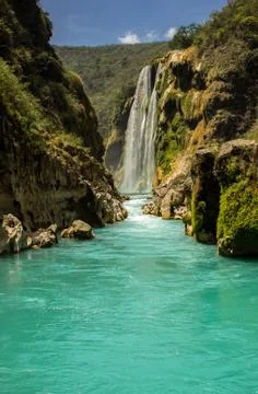 Waterfall river birth Stock Photos
