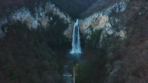 Waterfall of river Bliha Stock Footage 146230855