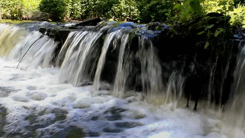 Waterfall on the river. Stock Footage 90380814