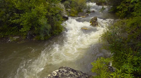 Waterfall, river, mountains, nature. Crimea Video stock 25485152