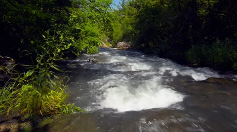 Waterfall, river, mountains, nature. Crimea Video stock 25505095