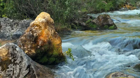 Waterfall, river, mountains, nature. Stock-Footage 25617942