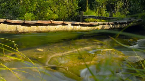 Waterfall, river, mountains, nature.  (Time Lapse) Stock Footage 25512659