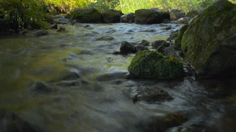 Waterfall, river, mountains, nature.  (Time Lapse) Stock Footage 25574044