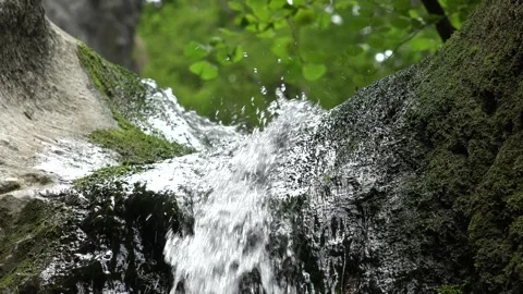Waterfall, River in Mountains, Rustic, Rural Landscape, Alpine View Stock-Footage 346681493