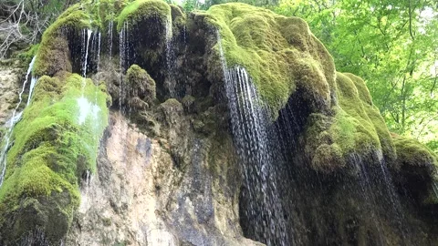 Waterfall, River in Mountains, Rustic, Rural Landscape, Alpine View Stock-Footage 346681791