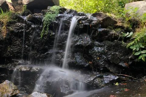 Waterfall in the river Stock Photos