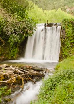 Waterfall on river Stock Photos