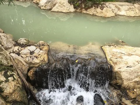 Waterfall in the river Stock Photos