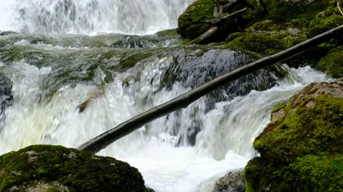 Waterfall at river piessling Stock Footage 138529991