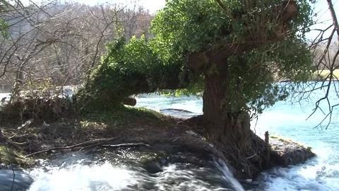 Waterfall on the river Una Stock Footage 150702947