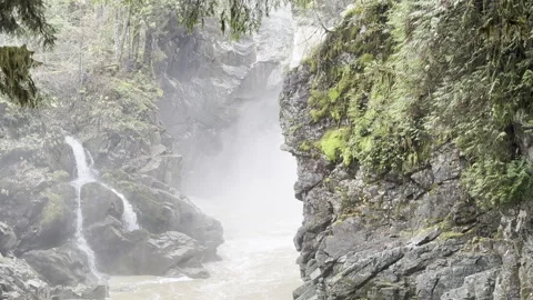 Waterfall river in Vancouver canada Stock Footage 256877010