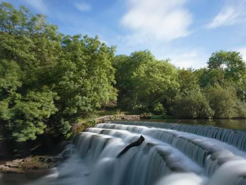 Waterfall on the River Wye Stock Photos