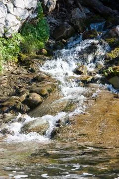 Waterfall on the riversid Stock Photos